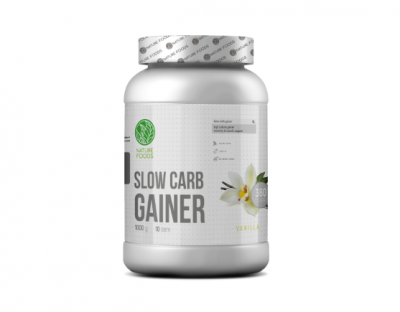 Гейнер Nature Foods Slow Carb Gainer 1000 г (Банка) - ваниль