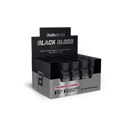 Предтренировочный комплекс BioTech Black Blood Shot 20 шт 60 мл грейпфрут