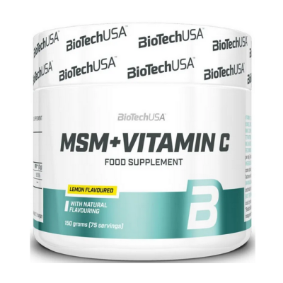 Комплекс для связок и суставов BioTech MSM + Vitamin C 150 г лимон Комплекс для связок и суставов BioTech MSM + Vitamin C 150 г лимон