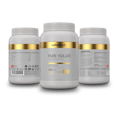 Изолят протеина Alphamale Labs Pure Isolate 1000 г малиновое мороженое