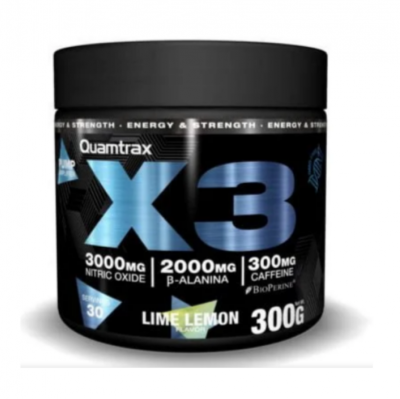 Предтренировочный комплекс Quamtrax X3 300 г - малина Предтренировочный комплекс Quamtrax X3 300 г - малина