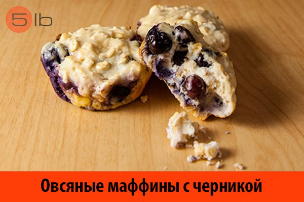 oatmeal-muffins-with-blueberry Рецепт овсяных маффинов с черникой