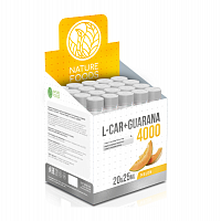 Карнитин Nature Foods L-Carnitine+Guarana 4000 мг 20 шт 25 мл - арбуз