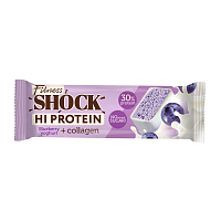 Батончик глазированный FitnesSHOCK Hi Protein 40 г - черничный-десерт