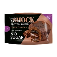 Маффин с начинкой FitnesSHOCK 50 г - двойной шоколад