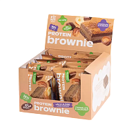 Пирожное FitKit Protein Brownie 40 г 14 шт - шоколад-фундук Пирожное FitKit Protein Brownie 40 г 14 шт - шоколад-фундук