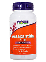 Астаксантин NOW Astaxanthin 4 мг 90 капсул