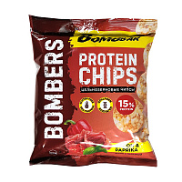 Чипсы BOMBBAR Protein Chips 50 г - бекон с паприкой
