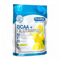 Аминокислоты Quamtrax Nutrition BCAA 2:1:1 + Glutamine Powder 500 г, вкус: лимон