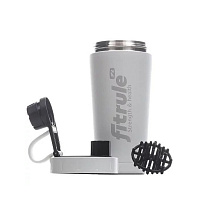 Шейкер Fit Rule алюминиевый с крышкой twist 700 мл белый 