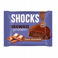 Брауни глазированный FitnesSHOCK SHOCKS 50 г - шоколадный