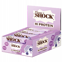 Батончик глазированный FitnesSHOCK Hi Protein 12 шт 40 г - черничный десерт