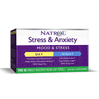 Антидепрессант Natrol Stress and Anxiety Day & Night 60 таблеток