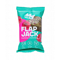 Печенье ProteinRex Flap Jack 15% 60 г - малина - спирулина