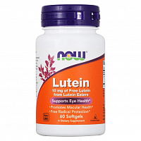 Лютеин Lutein 10 мг NOW 60 капсул