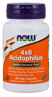 Пробиотик NOW 4x6 Acidophilus 60 капсул