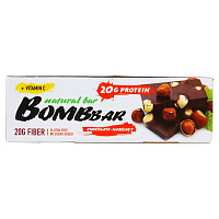 Протеиновые батончики Bombbar 60 г х 20 штук, вкус: шоколад-фундук