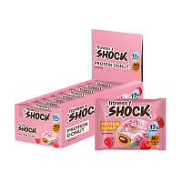 Пончики глазированные FitnesSHOCK Protein Donut 70 г 9 шт - малина Пончики глазированные FitnesSHOCK Protein Donut 70 г 9 шт - малина