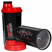 Шейкер черный с красной крышкой